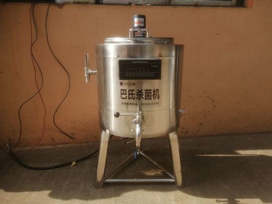 इलेक्ट्रिक 6kw 50 लीटर दूध पाश्चराइज़र खाद्य ग्रेड स्टेनलेस स्टील