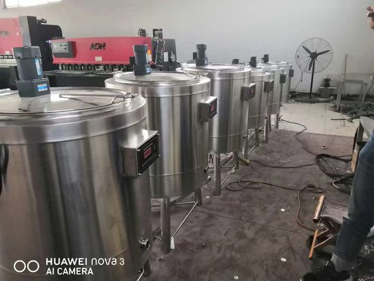 उन्नत प्रौद्योगिकी के साथ 500L नो रस्ट स्टेनलेस स्टील पाश्चराइज़र मशीन