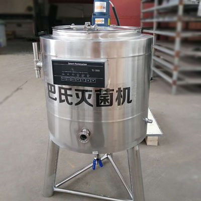 छोटे बैच स्टेनलेस स्टील पाश्चराइज़र दूध पाश्चराइजेशन मशीन 5-500L